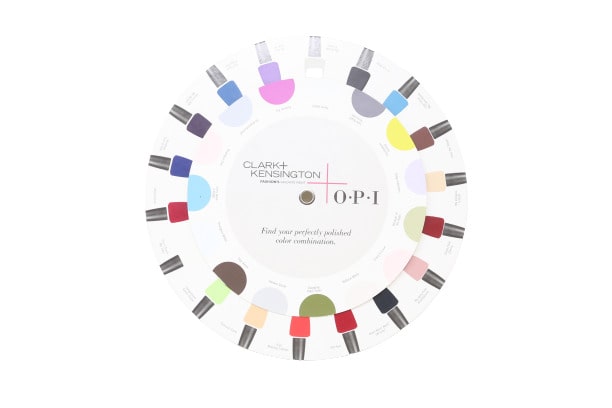 Cosmetics nail color wheel